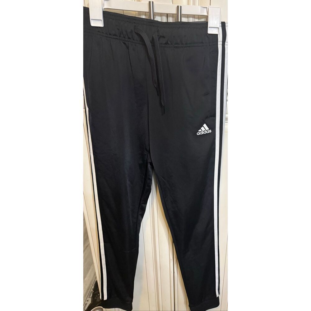 Adidas Youth Primegreen Essentials 3-Stripes Track Pants Black White Small NWT